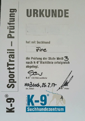 Fine/Dagaz aus den Kristallhöhlen 26.2.17 Trialprüfung Weiss B Fine/Dagaz aus den Kristallhöhlen 26.2.17 Trialprüfung Weiss B